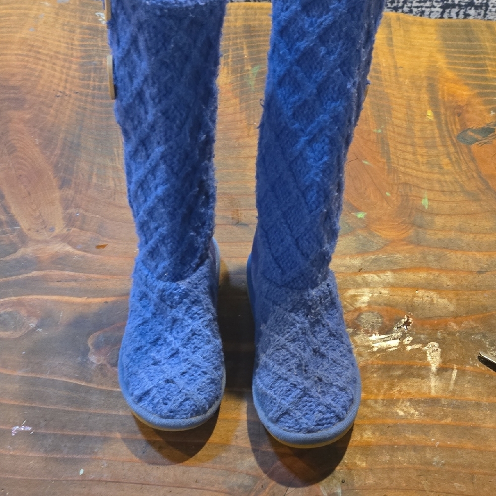 UGG Blue Knit Sole Boots